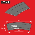 Hacker-Model HCT9677DB - H0 - Gleisbettungselemente Radius 826,4/888 mm (6 Stück)